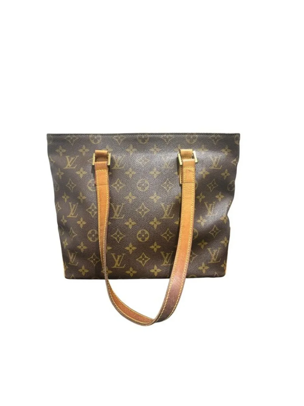 Louis Vuitton Monogram Cabas Piano Brown Leather Tote Bag